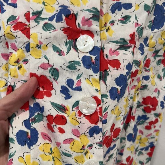 RIXO LONDON Floral Short Sleeve Button Up Dress Size 4 NWT Cute Party Vacation - Picture 7 of 11